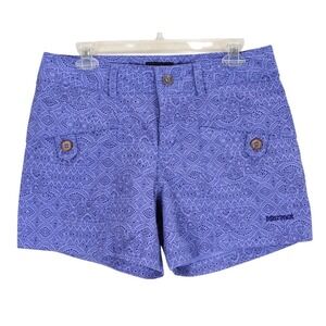 Marmot Ginny Shorts Size 8 Purple Dot Hiking Trailing Walking Outdoor‎